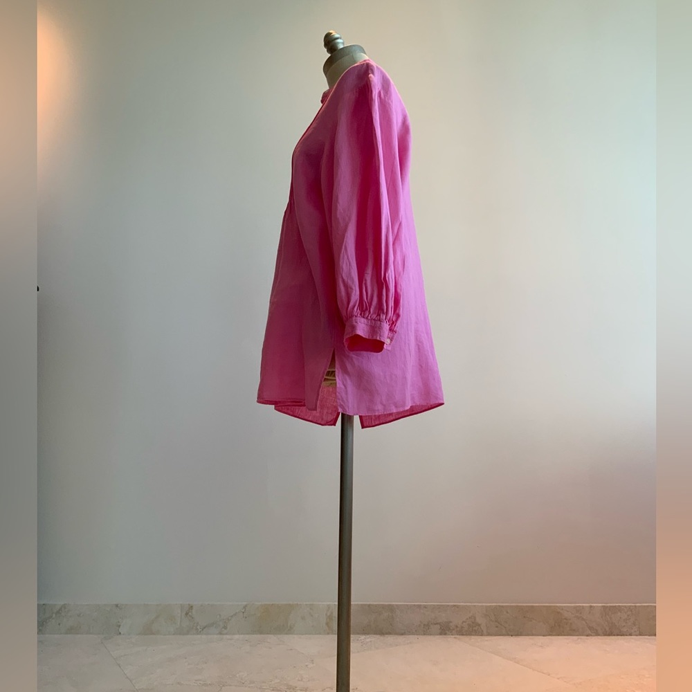 Lauren Ralph Lauren Linen Barbie Pink Tunic sz L - Picture 6 of 6